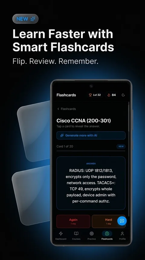 LazyPrep spaced-repetition flashcards on Android